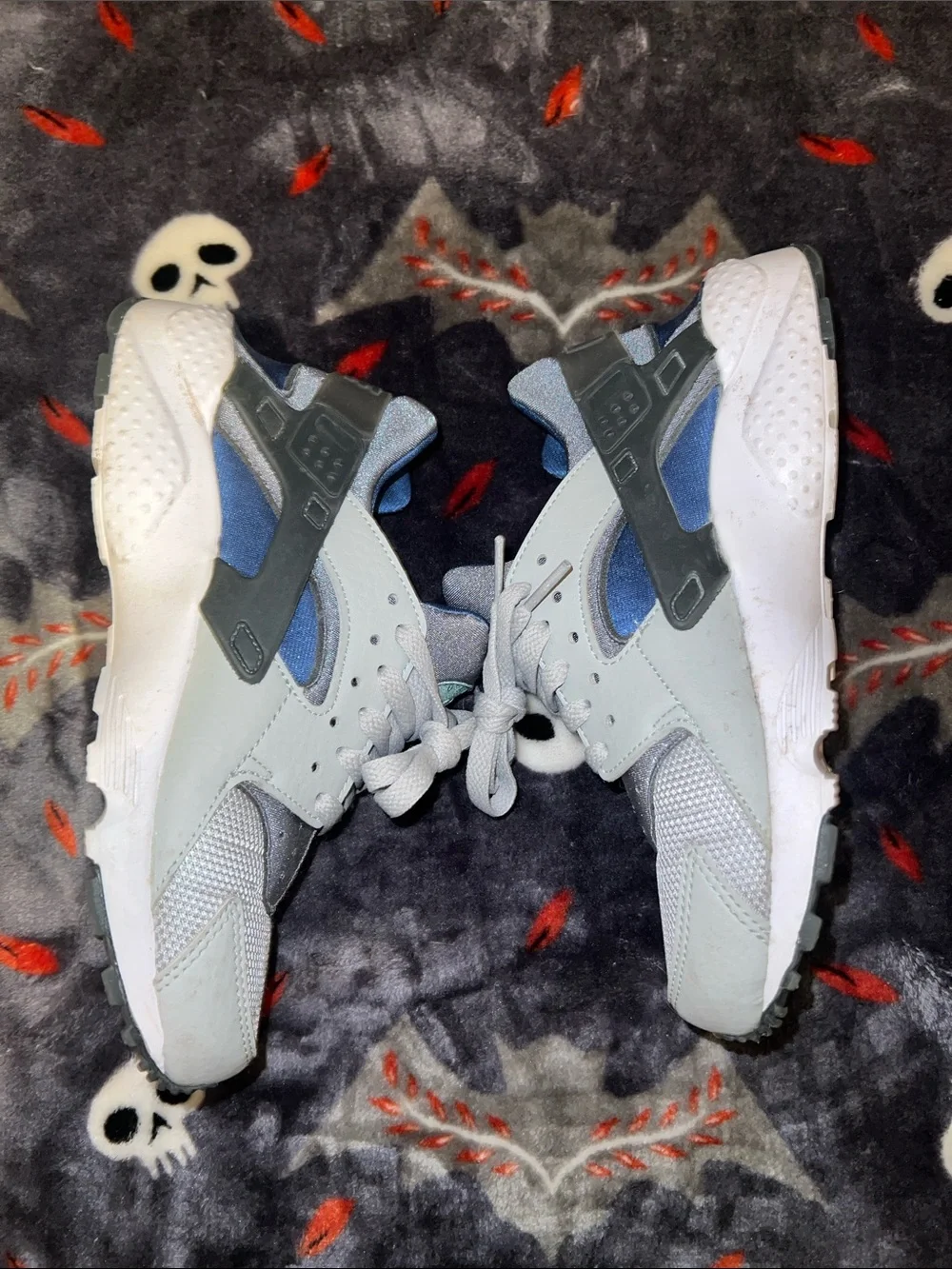 Nike Kids Light Gray, Blue and Dark Gray Sport Sneakers